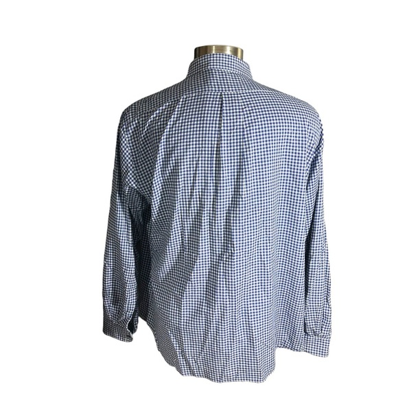 Cremieux 38 Classics Men Blue & White Gingham Long Sleeve Button Up Shirt Sz XXL - Picture 6 of 16